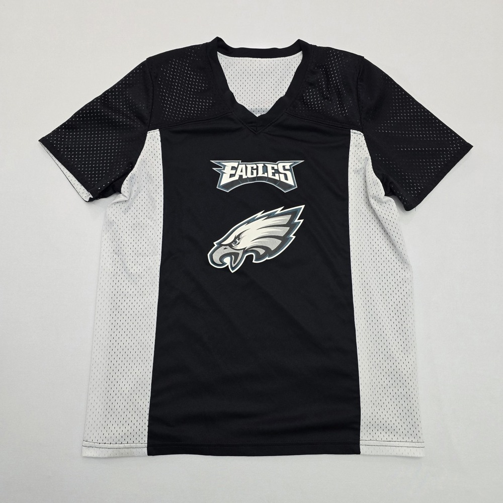 Philadelphia Eagles NFL Flag Jersey Reversible Youth Large Black White